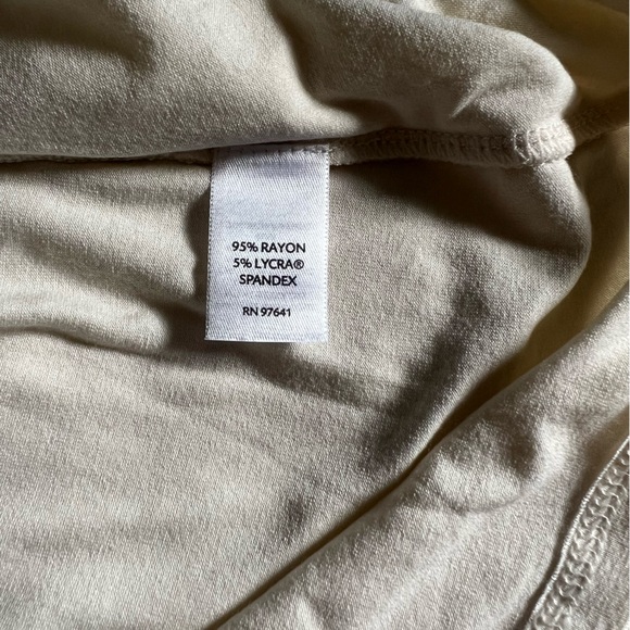 J. Jill Cream Faux Wrap Rayon Stretch Top Size XS - Picture 3 of 6